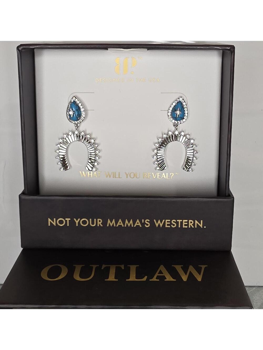 Outlaw Ranch Royalty Turquoise Magnesite & Diamond Cubic Zirconia Earrings